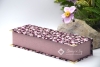 Schachtel mit Klappdeckel ca. 26x9x5cm | floral | burgundy rosa | Art. Nr. 97040302